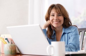 home_office girl with laptop
